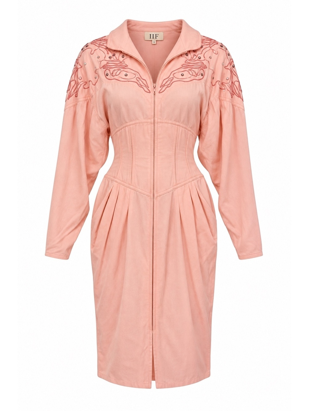 Vintage IIF Blush Pink Embellished Dress